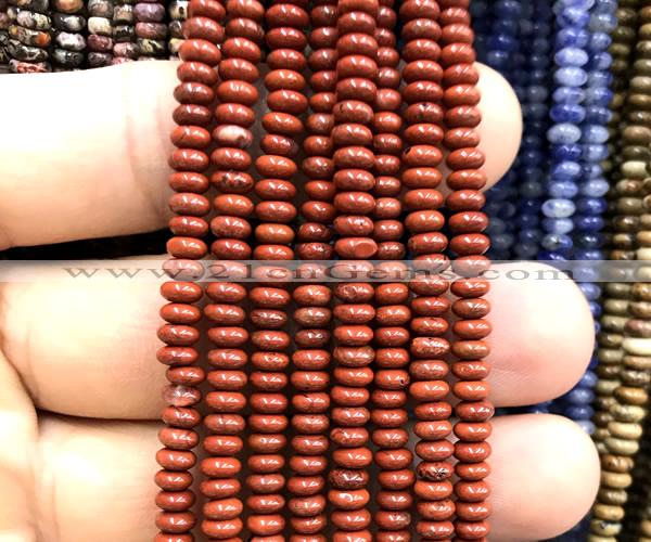 CRB5447 15 inches 2.5*4mm rondelle red jasper beads wholesale