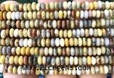 CRB5460 15 inches 2.5*4mm rondelle yellow crazy lace agate beads