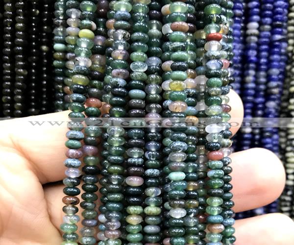 CRB5463 15 inches 2.5*4mm rondelle Indian agate beads wholesale