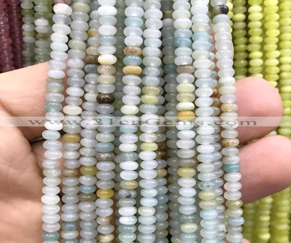 CRB5471 15 inches 2.5*4mm rondelle colorful amazonite beads