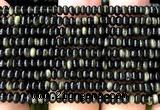 CRB5487 15 inches 2.5*4mm rondelle golden obsidian beads