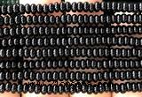 CRB5488 15 inches 2.5*4mm rondelle black tourmaline beads