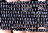 CRB5490 15 inches 2.5*4mm rondelle black lava beads wholesale