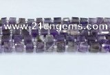 CRB5603 15.5 inches 7mm - 8mm faceted tyre amethyst beads