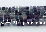 CRB5605 15.5 inches 7mm - 8mm faceted tyre fluorite beads