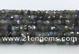 CRB5620 15.5 inches 4*7mm - 5*8mm faceted rondelle labradorite beads