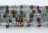 CRB5625 15.5 inches 6*8mm - 7*9mm faceted rondelle fluorite beads