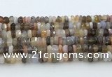 CRB5626 15.5 inches 3*6mm - 4*7mm faceted rondelle Botswana agate beads