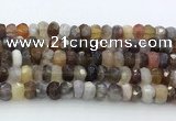 CRB5627 15.5 inches 4*7mm - 5*8mm faceted rondelle Botswana agate beads