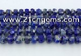 CRB5629 15.5 inches 6*9mm – 9*10mm faceted rondelle lapis lazuli beads