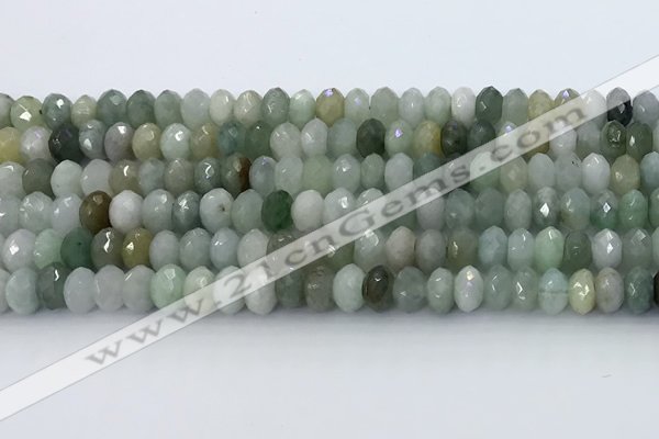 CRB5633 15.5 inches 4*7mm faceted rondelle jade beads