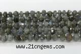 CRB5652 15.5 inches 5*8mm-6*10mm faceted rondelle labradorite beads wholesale