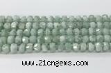 CRB5655 15.5 inches 6*10mm-7*11mm faceted rondelle green angel skin beads wholesale