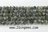 CRB5656 15.5 inches 6*10mm-7*11mm faceted rondelle labradorite beads wholesale