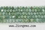 CRB5658 15.5 inches 6*10mm-7*11mm faceted rondelle jade beads wholesale