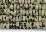 CRB5671 15 inches 3*4mm heishi dalmatian jasper beads wholesale