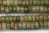 CRB5672 15 inches 3*4mm heishi unakite beads wholesale