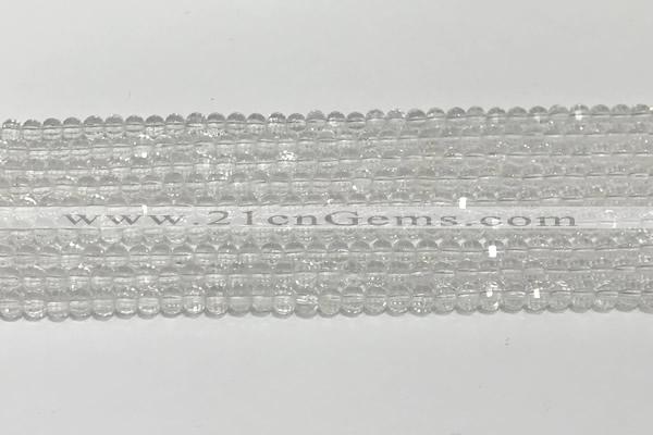 CRB5691 15 inches 4*4mm white crystal beads wholesale