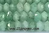 CRB5746 15 inches 2*3mm faceted emerald beads