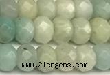 CRB5793 15 inches 4*6mm, 5*8mm faceted rondelle amazonite beads