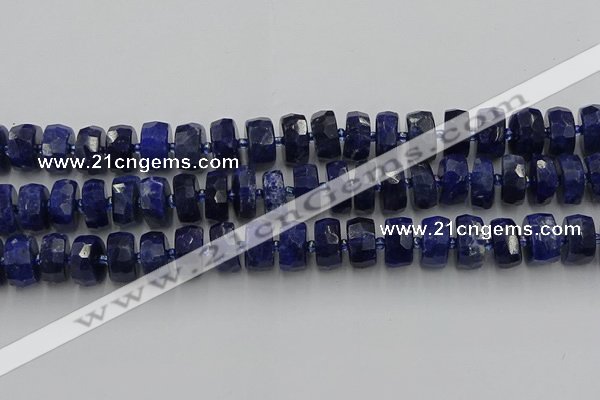 CRB583 15.5 inches 8*14mm faceted rondelle sodalite beads