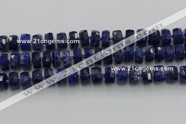 CRB585 15.5 inches 8*18mm faceted rondelle sodalite beads