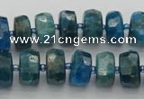 CRB589 15.5 inches 6*10mm faceted rondelle apatite beads