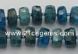 CRB590 15.5 inches 7*12mm faceted rondelle apatite beads