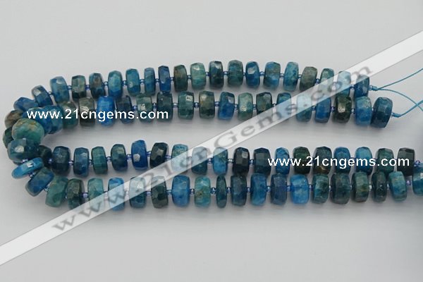 CRB591 15.5 inches 8*14mm faceted rondelle apatite beads