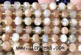 CRB6084 15 inches 6*8mm faceted rondelle moonstone beads