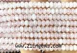 CRB6100 15 inches 4*6mm faceted rondelle rose quartz beads
