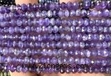 CRB6102 15 inches 4*6mm faceted rondelle amethyst beads