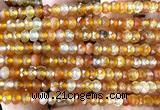 CRB6111 15 inches 4*6mm faceted rondelle red agate beads