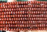 CRB6112 15 inches 4*6mm faceted rondelle red agate beads