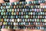 CRB6116 15 inches 4*6mm faceted rondelle Indian agate beads