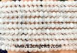 CRB6125 15 inches 4*6mm faceted rondelle white jade beads