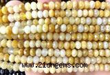 CRB6126 15 inches 4*6mm faceted rondelle yellow jade beads