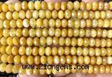 CRB6127 15 inches 4*6mm faceted rondelle yellow jade beads