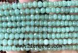 CRB6128 15 inches 4*6mm faceted rondelle green aventurine jade beads