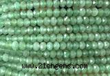 CRB6129 15 inches 4*6mm faceted rondelle green aventurine jade beads