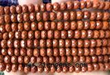 CRB6136 15 inches 4*6mm faceted rondelle red jasper beads