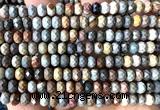CRB6139 15 inches 4*6mm faceted rondelle American picture jasper beads