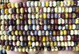 CRB6155 15 inches 4*6mm faceted rondelle mookaite beads