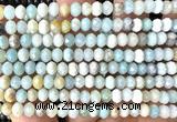 CRB6160 15 inches 4*6mm faceted rondelle colorful amazonite beads