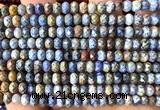 CRB6163 15 inches 4*6mm faceted rondelle sunset dumortierite beads