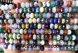 CRB6165 15 inches 4*6mm faceted rondelle colorful gemstone beads