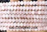 CRB6201 15 inches 5*8mm faceted rondelle rose quartz beads
