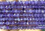 CRB6202 15 inches 5*8mm faceted rondelle amethyst gemstone beads