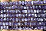 CRB6203 15 inches 5*8mm faceted rondelle dogtooth amethyst beads