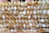 CRB6204 15 inches 5*8mm faceted rondelle citrine gemstone beads